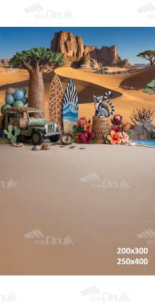 Tło fotograficzne „Safari na pustyni – egzotyczna przygoda” | 4122